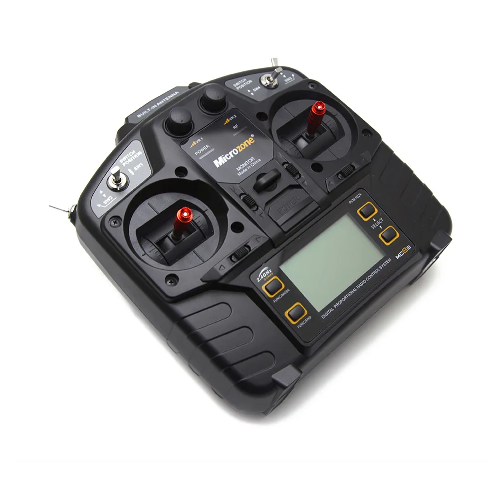 Microzone MC8B 2.4G 8CH Remote Control Transmitter & MC8RE/ MC9002 Receiver Radio System For RC Aircraft Fixed-wing Helicopter