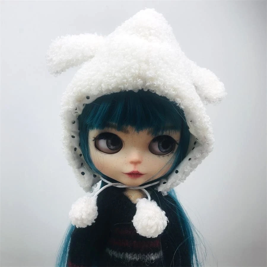 New Handmade 1PCS Cute Blyth Animal Hat Pink/Brown/White for Licca Azone 1/6 Dolls Accessories