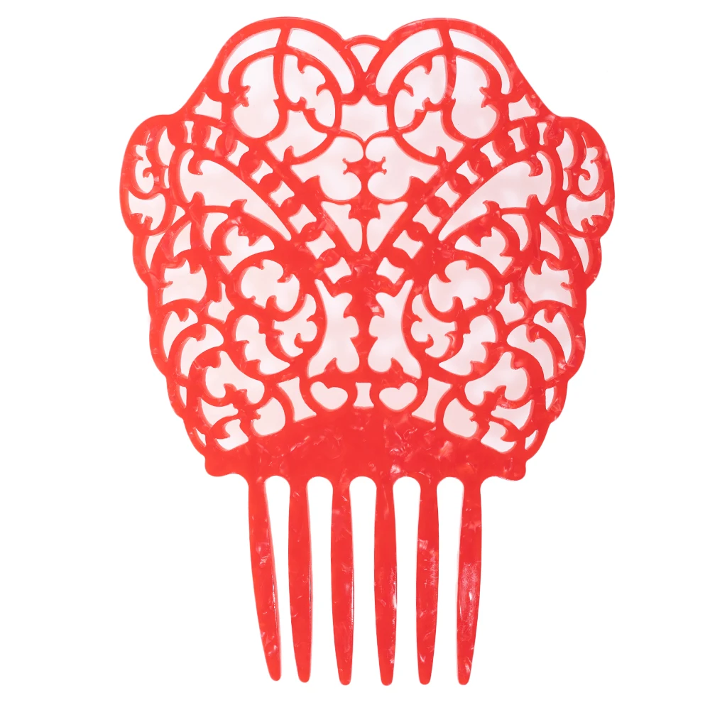 Peinetas Vintage para el cabello de acetato colorido, accesorios para el cabello, concha de tortuga sintética, pinzas para el cabello para mujer, tocados de bailarinas de Flamenco, joyería