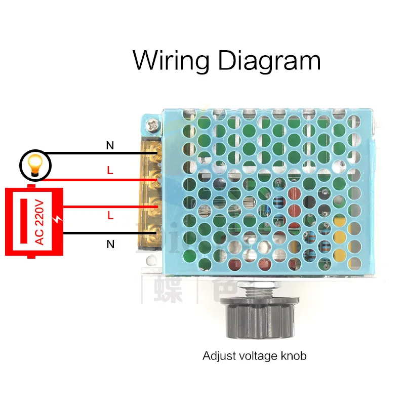 Adapter AC220V 4000W single-phase Knopf Kontinuierlich Variabler Transformator für Motor Geschwindigkeit Regler und LED Helligkeit Control
