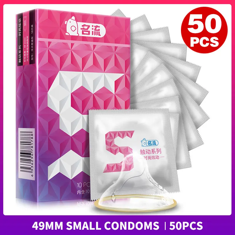 Mingliu 50pcs 49mm Tight Condoms Male Penis Sleeving Sexual Small Condom Erotic Sex Toys Sex Shop Intimate Goods for Men On Sale