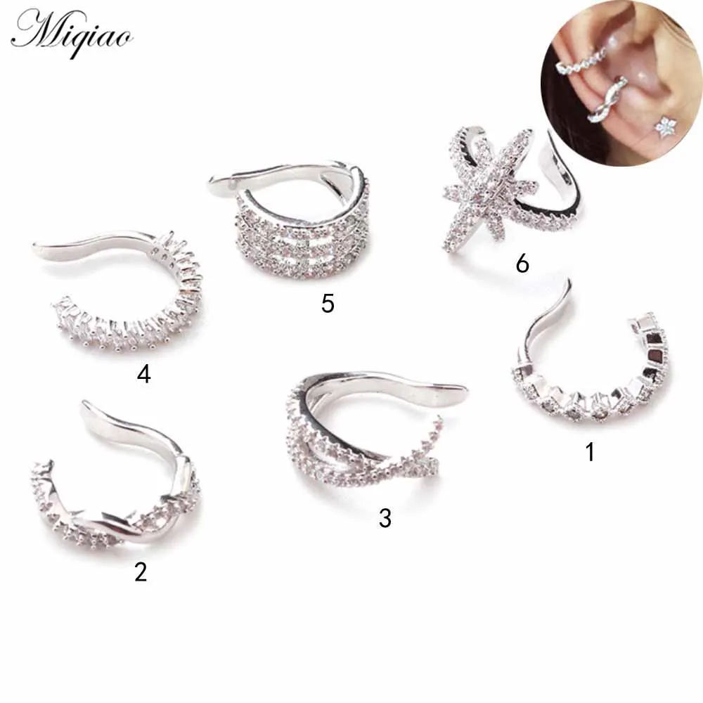 

Miqiao 2pcs Explosive Creative U-shaped Diamond Ear Clip Exquisite Non-pierced Jewelry