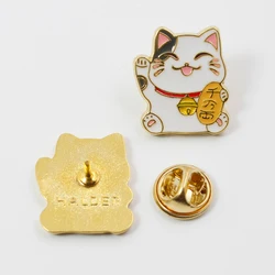 Funny Cute Cats Enamel Pins Fashion Creative Lucky Cat Badge Cute Japanese Lucky Cat Badge Brooch Gifts For Kids Friends