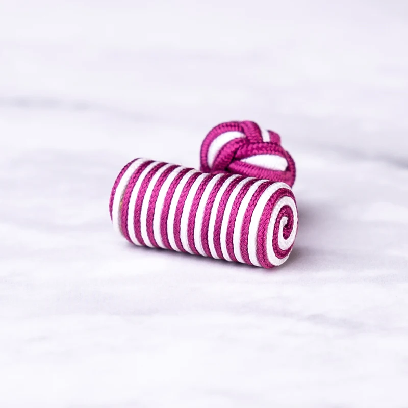 Fashion Silk Knots Cylinder Cufflinks 18 Colors Cuff Button For Men Shirts Hat Shoes Wedding Gifts Business Sewing Decoration