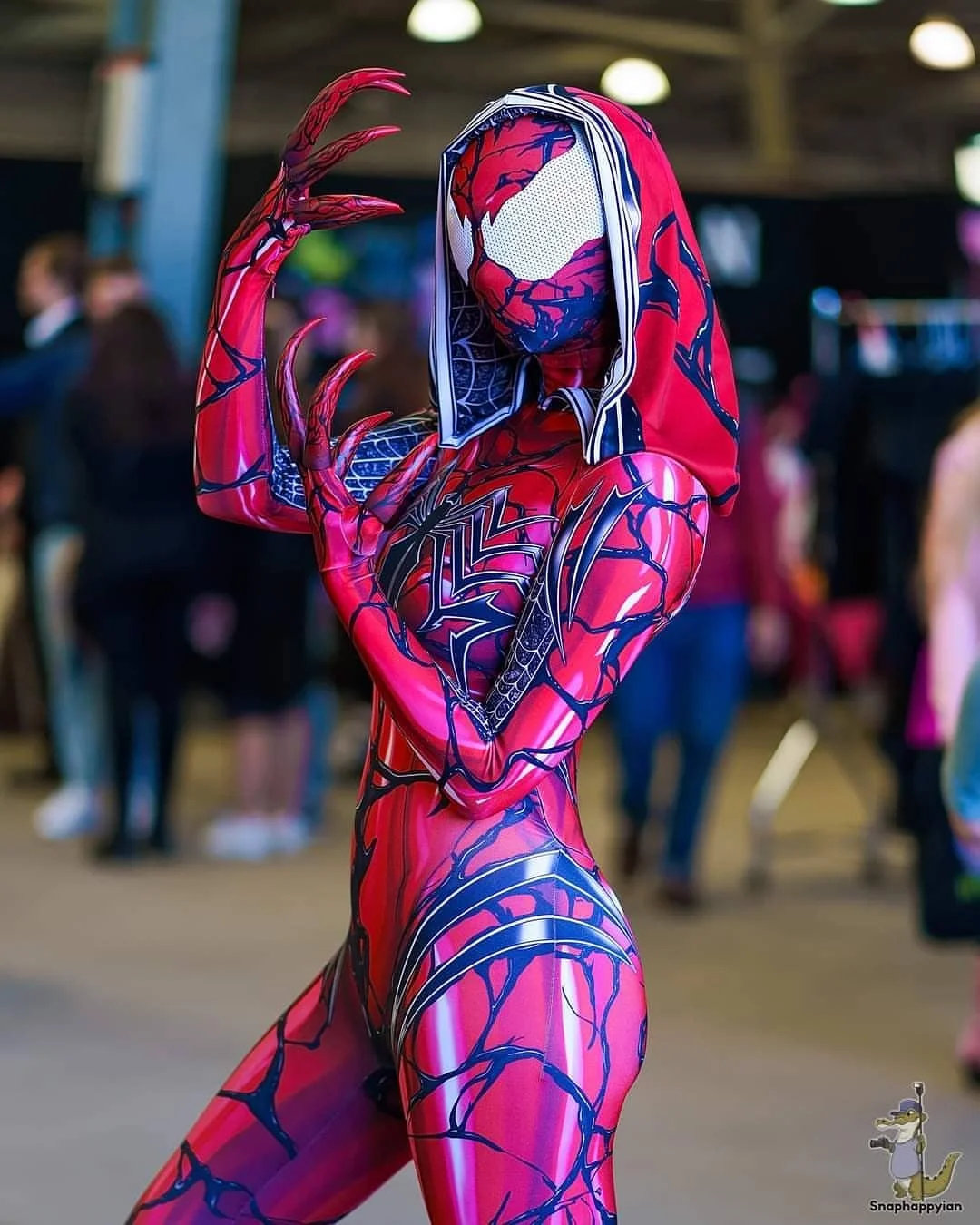 

Женский костюм Carnage Gwen Stacy Spider, платье для девочек, костюм супергероя на Хэллоуин, комбинезон, боди, костюм Zenzai