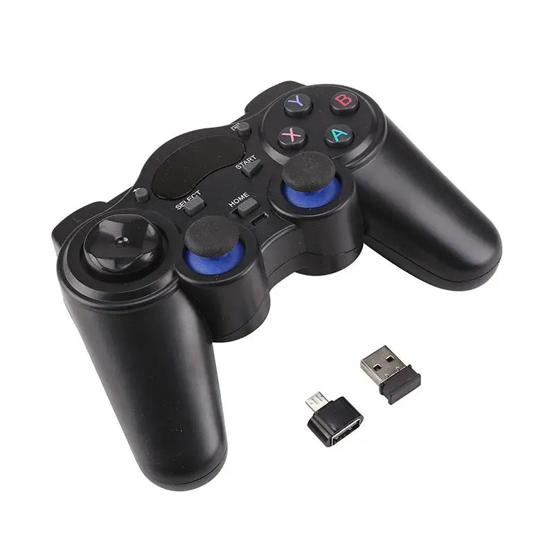ワイヤレスゲームパッド,2.4 ghz,android tvボックス,pc,ps3用のマイクロusb otgアダプター付きゲームコントローラー