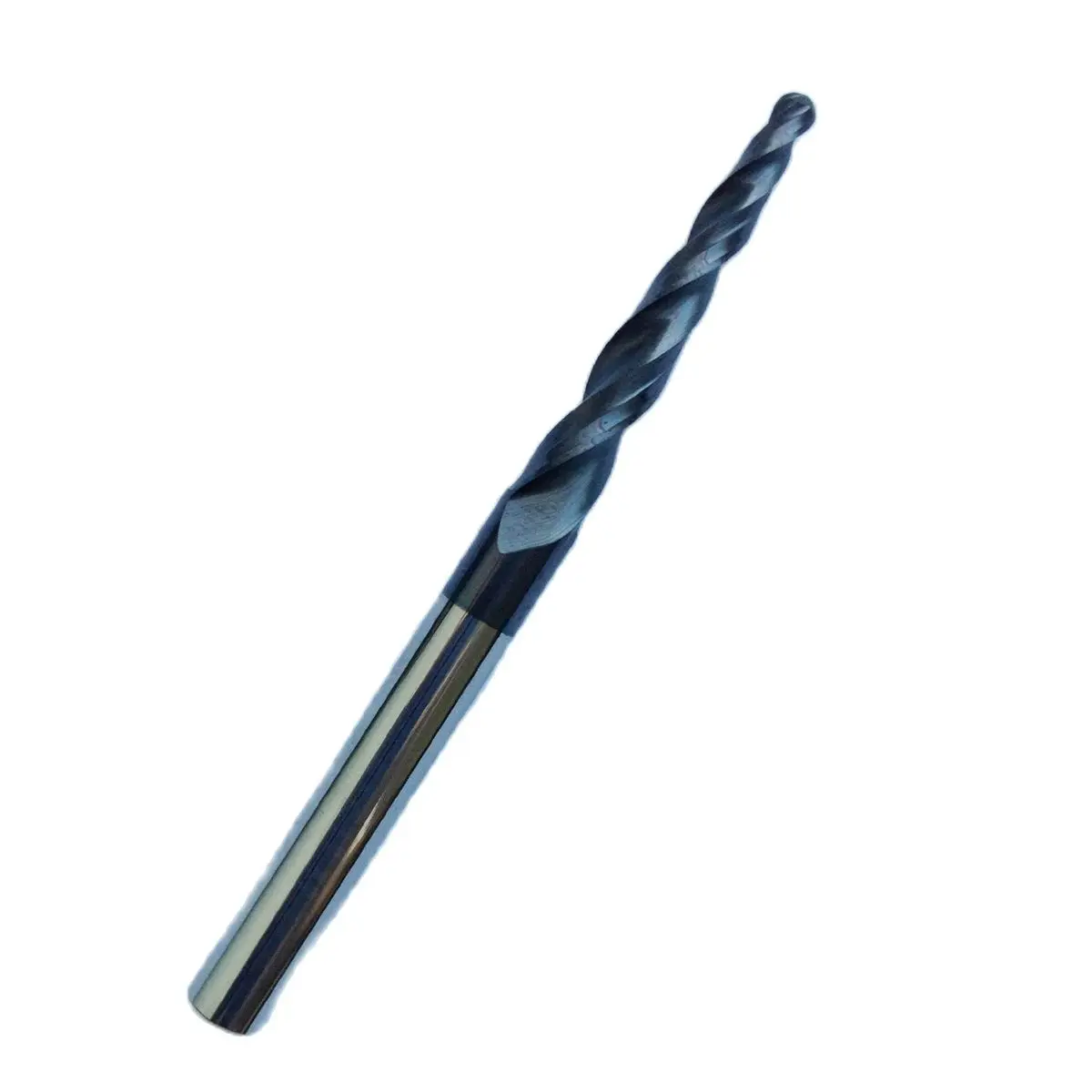 Jerray 1 peça r1.5 * d6 * 30.5 * 75l * 2f hrc55, fresa de ponta de esfera cônica revestida de carboneto de tungstênio sólido, cortadores de moagem cnc