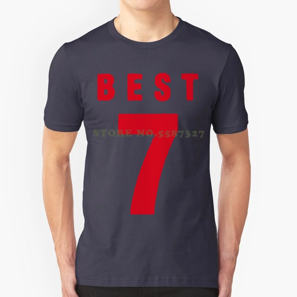 Top Tee 100% Cotton Humor Men Crewneck Tee Shirts George Best 7 Legend T Shirt