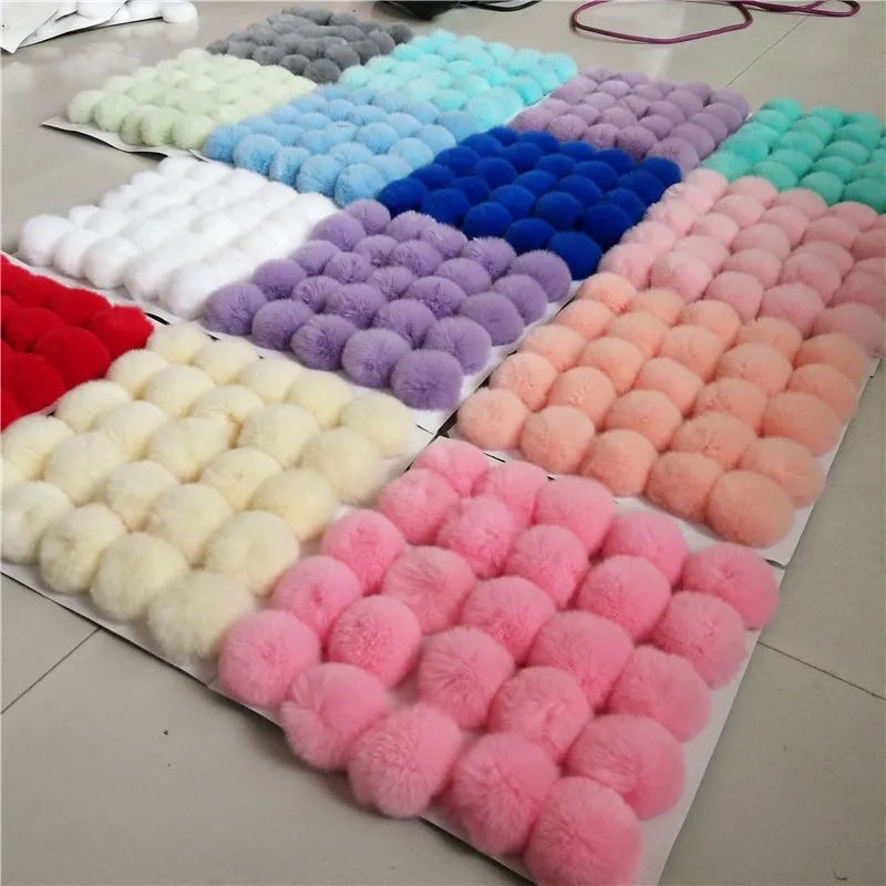 6cm DIY Plush Balls Fur Ball Pompom Children\'s Hair Accessories Crafts Garland Decorative Keyrings Flower Home Decor 1pc