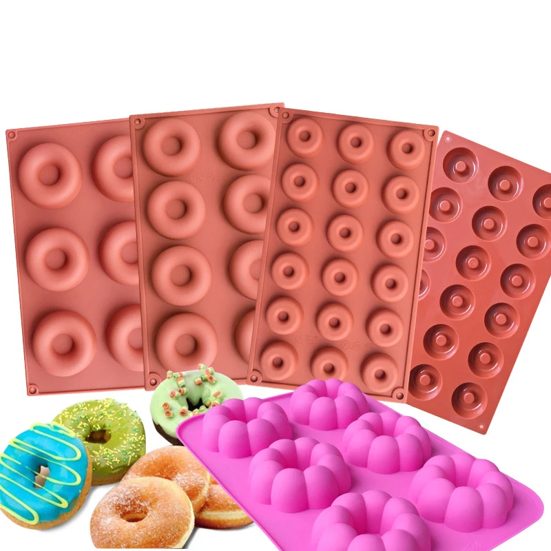 Donuts Rose Article cooking tool fondant Shaped baking DIY Cake Sugar Silicone Craft Fondant Mold Tray candy mold