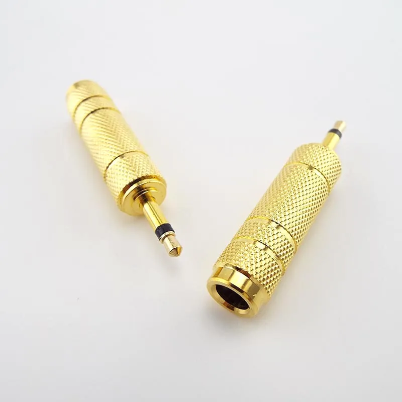 6.5 mm Socket Female to 3.5 mm Plug Male Mono Headphone Amplifier Audio Adapter Jack Microphone AUX Converter