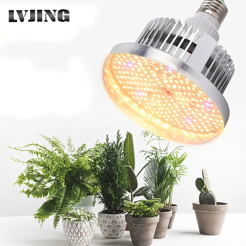 Luz LED de espectro completo para cultivo de plantas, lámpara blanca cálida para crecimiento de vegetales en interiores, invernadero, E27 COB, 150W