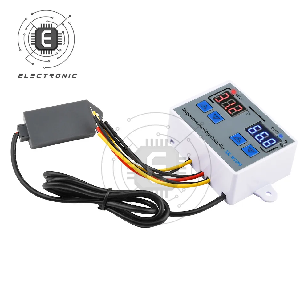 W1099 LCD Intelligent Digital Display Temperature Humidity Controller Regulator Heating Cooling Control Thermometer Hygrometer