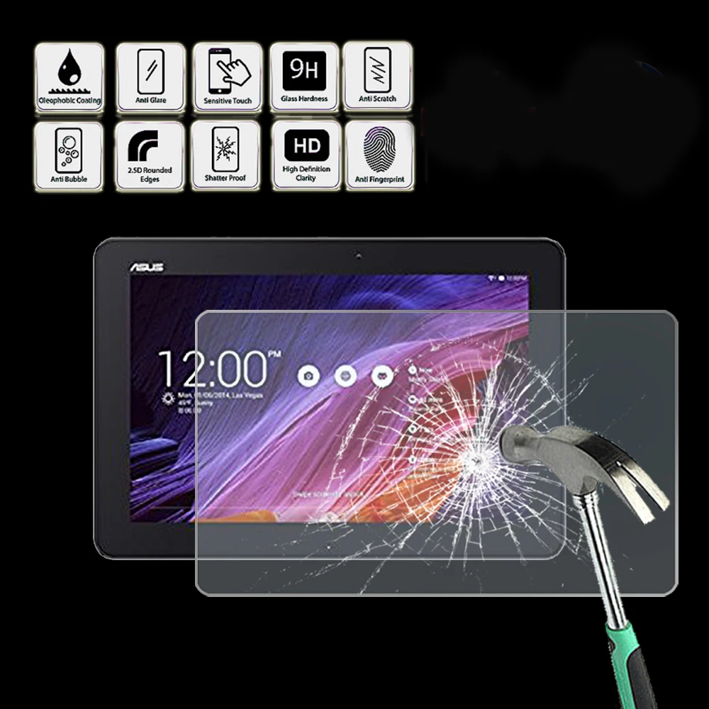 Tablet Tempered Glass Screen Protector Cover for Asus Transformer Pad TF103C TF103CX - Screen Film Protector Guard Cover