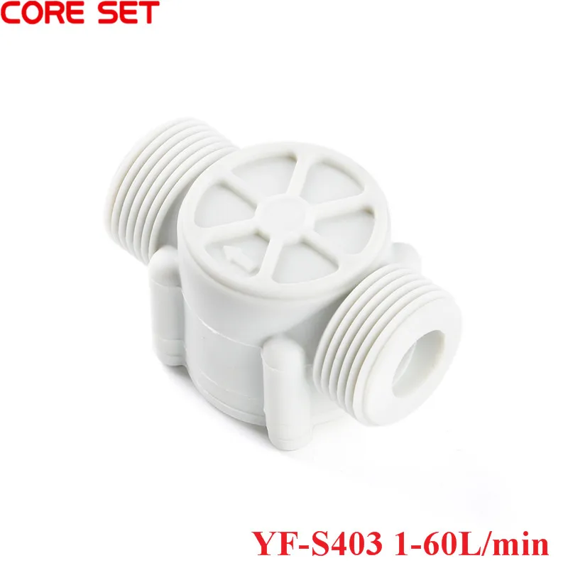 YF-S403 Water Flow Sensor DC 5-24V Flowmeter Hall Flow Sensor 3/4 Wire Water Control Liquid Flow Sensor Switch 1-60L/min 1.75MPa