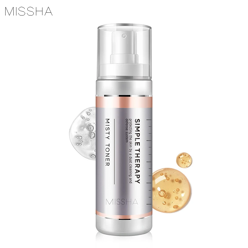 

MISSHA Simple Therapy Misty Toner 80ml Brightening Facial Spray Moisturizing Face Serum Shrink Pores Oil Control Whitening Care