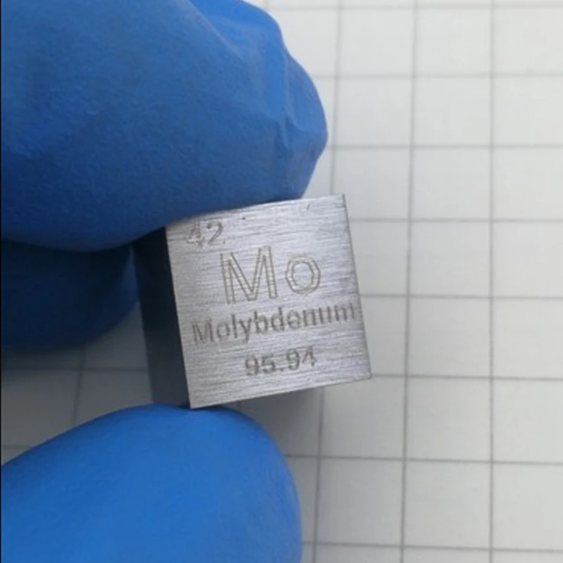 1pc 99.93% Pure Molybdenum Block Metal Mo Periodic Table Cube High Purity Molybdenum Cube Hobby Display Collection 10*10*10mm