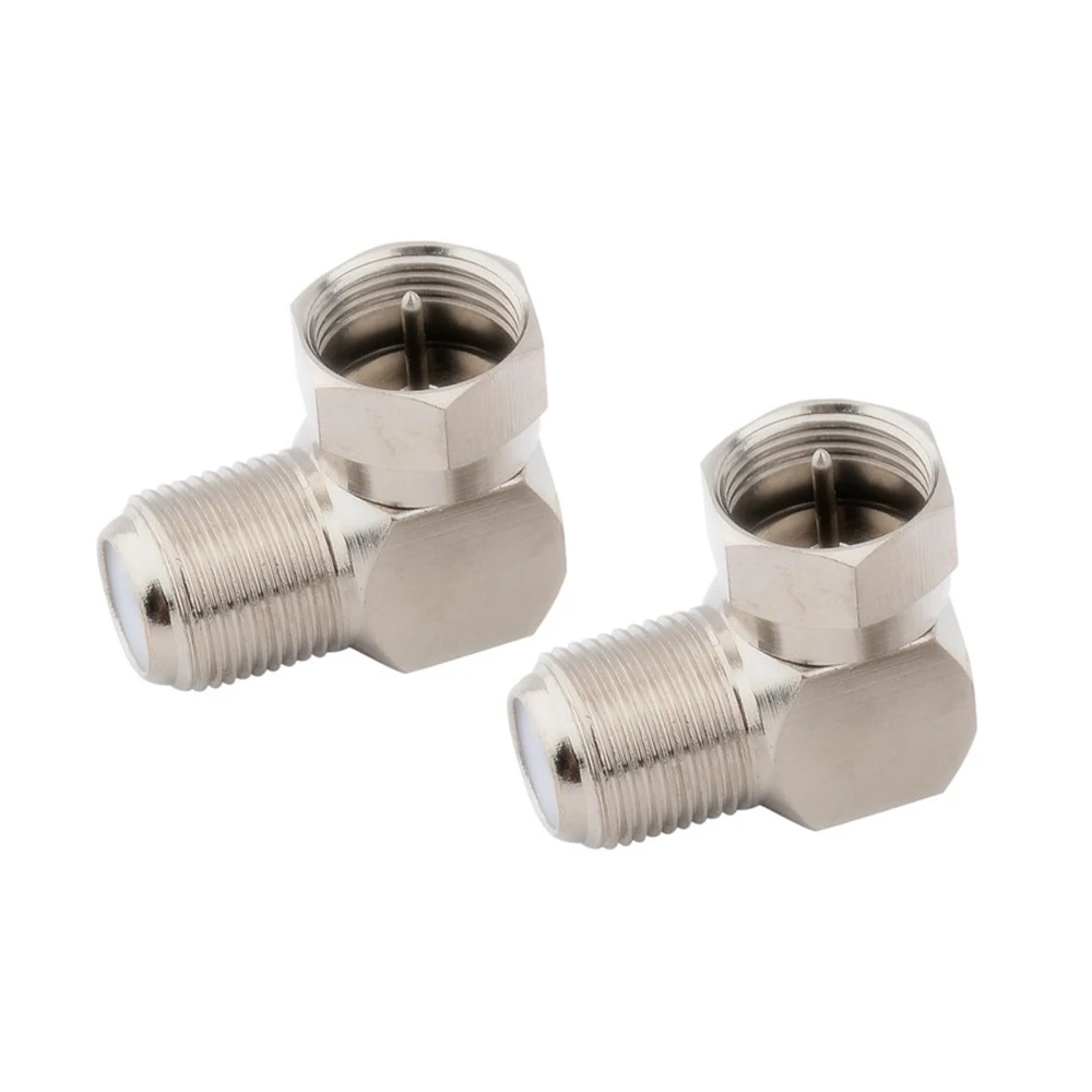 

10PCS/Lot F Male To F Female Right Angle 90 Degree Coaxial Connector Adapter Connector RG6 RG5