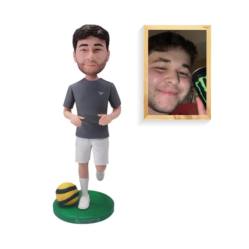 

Create A Bobblehead Of Yourself Dports Boy Playing Football Face Sculpture Personalise Statue For Family Friend Birthday Gift