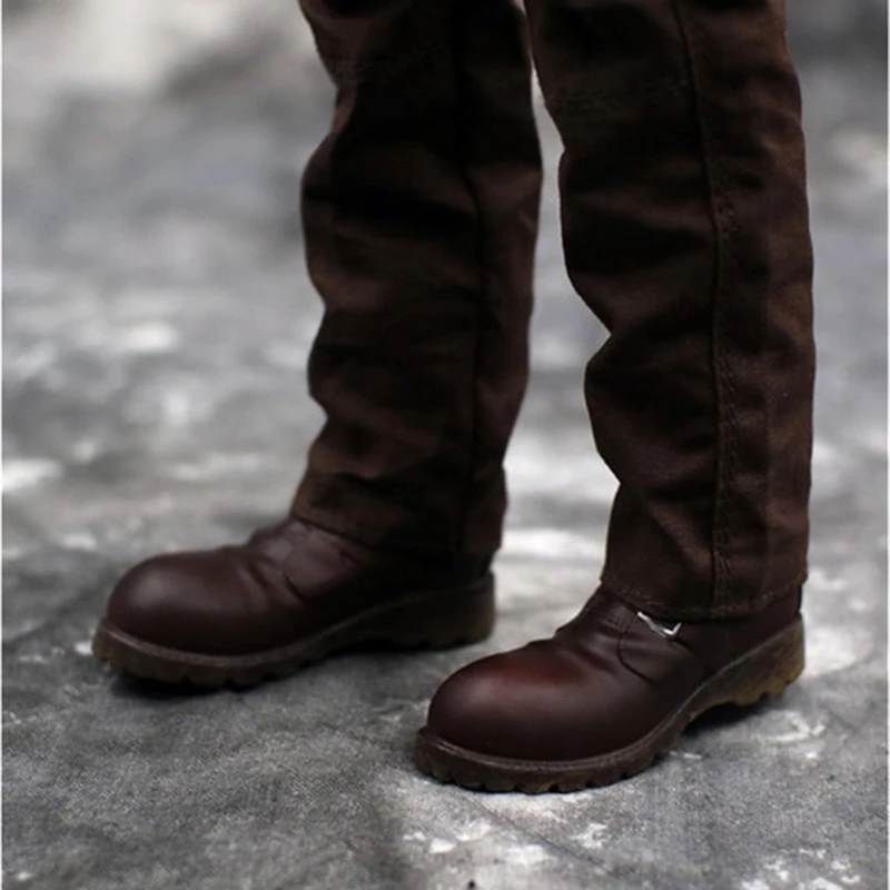 Accessoire de figurine d'action à l'échelle 1:6, bottes à Tube central pour hommes, bottes de Combat de soldats à réservoir creux, chaussures marron et noires F 12 ", jouet de poupée corporelle