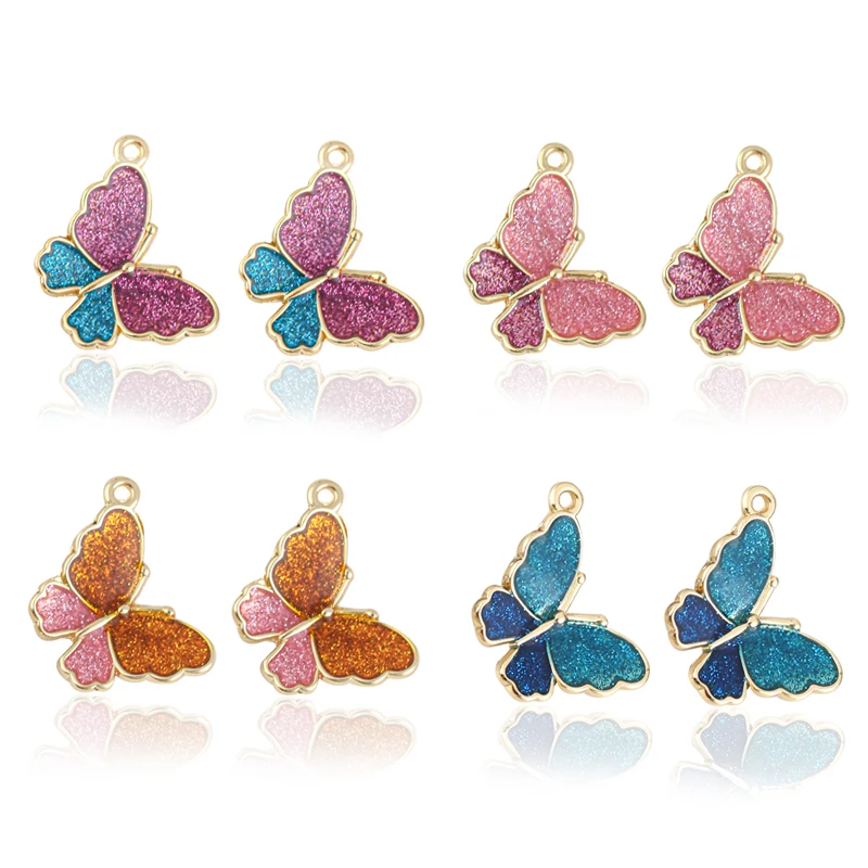 10pcs Design Muilt-Color Animal Owl Butterfly Pendant Charms for Women Bracelet Necklace Choker DIY Jewelry Making Accessories