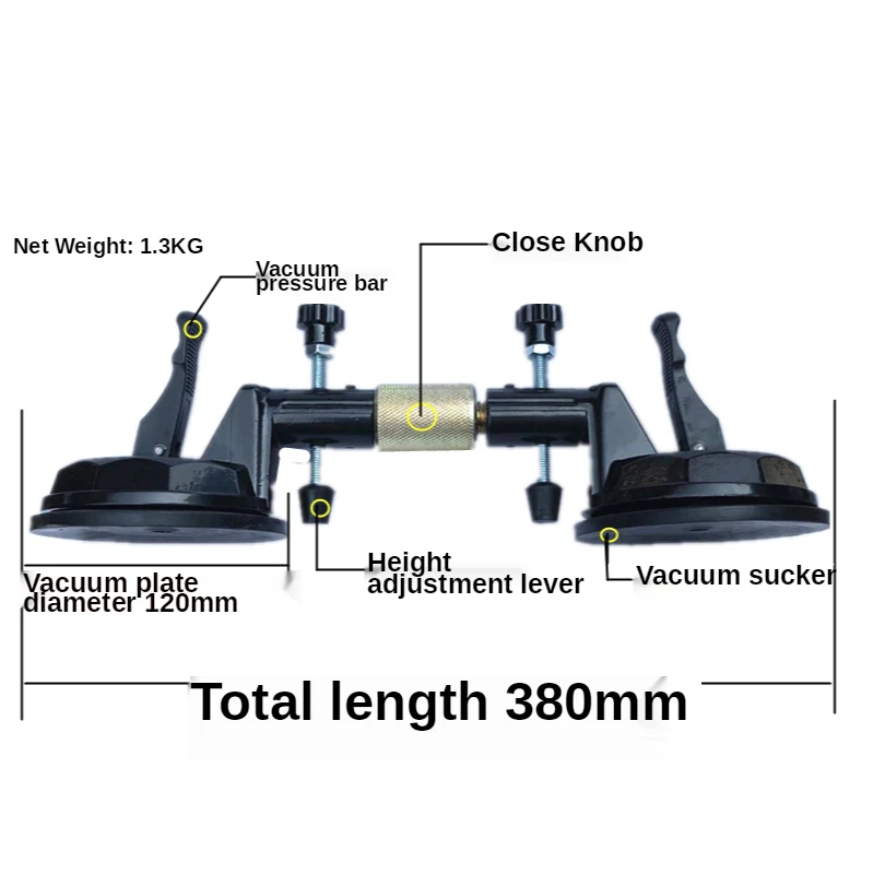 Manual Rubber Vacuum Leveling Setter Marble installation Seamless Splicing Vacuum Suction Cup Stone Suction Cup Tensioner 120MM
