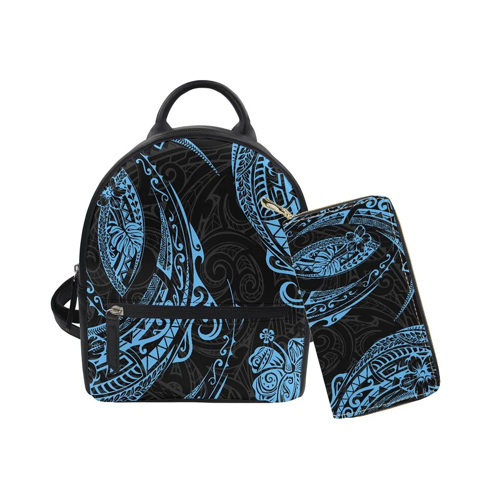 Imagem -03 - Hycool 2023 Novo Kawaii Mochila Polinésia Tribal Impressão de Couro do Plutônio Zíper Mochila Feminina Mais Recente Design Barato Bolsa