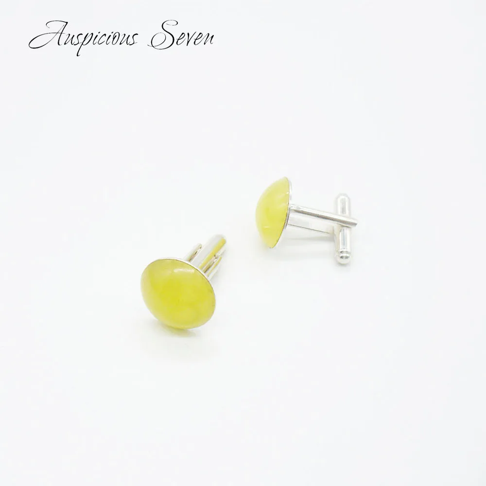 Natural Baltic Amber Cufflinks / 925 Silver  /2pcs/ ASC-01