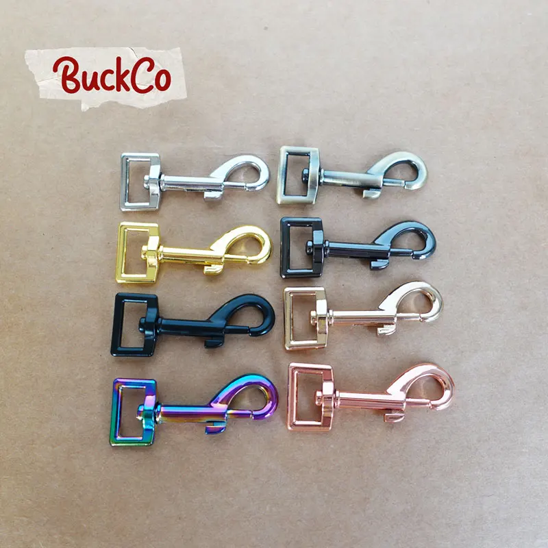 100pcs/lot 20mm of color metal hook buckle used for key chain, dog collar, webbing bag accessories, sturdy and durable 8 colours