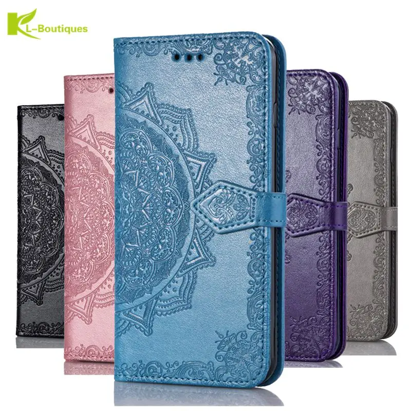 For Moto Edge Case on for Motorola Moto Edge Case Flip Leather 3D Mandala Flower Case For Motorola Moto Edge XT2063-3 Case Cover