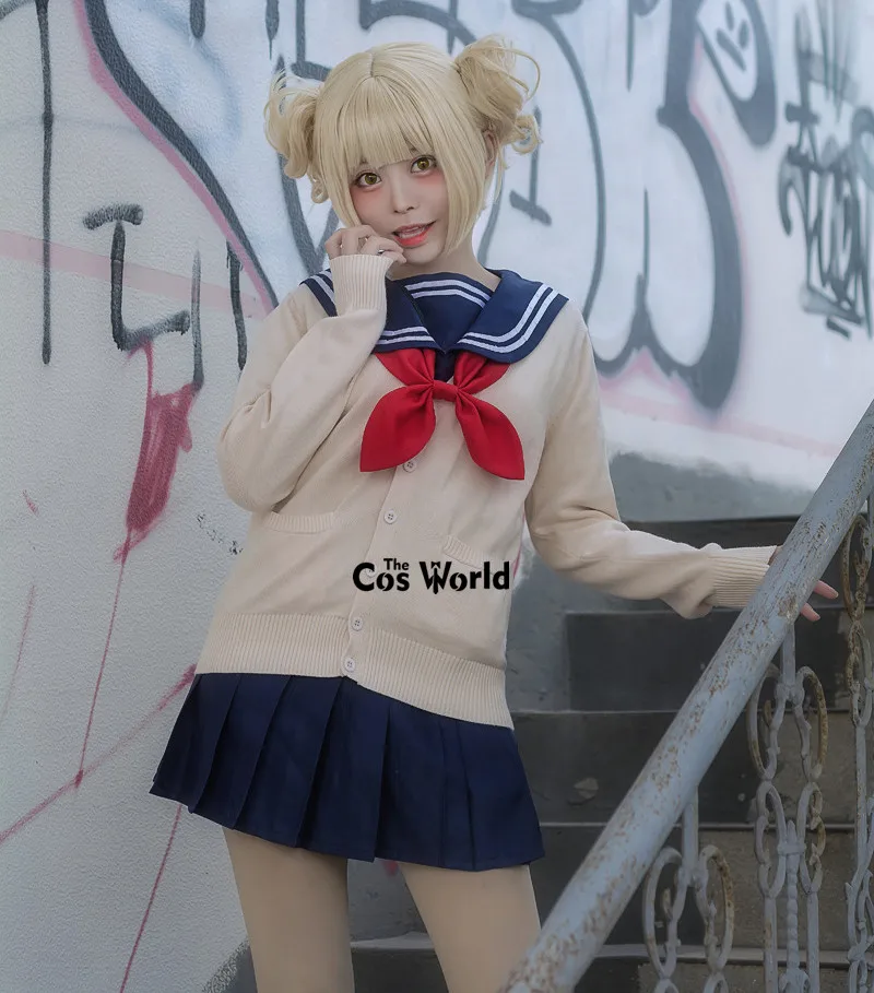 Boku Keine Hero Mein Hero Wissenschaft Toga Himiko Strickjacke Sailor Anzug JK Schuluniform Anime Cosplay Kostüme