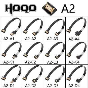 A2 시리즈 슈퍼 쇼트 fpc ffc hd코드, 초박형 평면 fpv HDMI 호환 케이블 유연한 미니 hdmi-마이크로 hdmi 리본 와이어 10cm  hdmi 호환 울트라 얇은 가벼운 hdmi 플랫 리본 5cm 짧은 유연한 카메라 비디오 HDTV 코드 