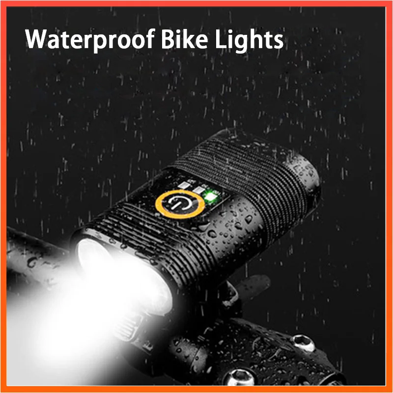 Front Light Cycling Headlight T6 LED Waterproof Flashlight For Bicycle Lamp 2000 mAh 800 Lumen USB Charge Bike Lantern Double