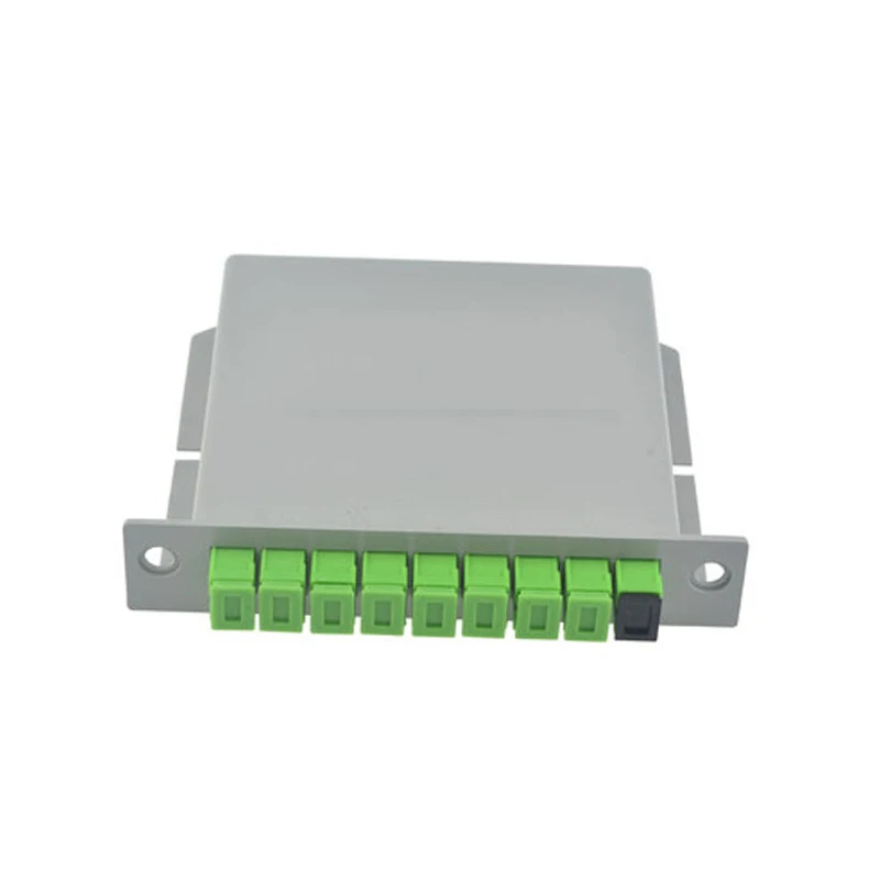 SC APC fiber optical splitter box, FTTH insert sheet optical coupler SC singlemode simplex plc