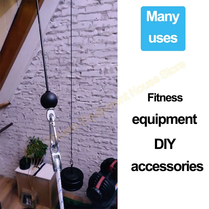 

Кабель для спортзала, трос диаметром 5 мм, максимальная нагрузка 300 кг для машины для вытягивания/лета, оборудование для фитнеса 1,4 м/1,8 м/2 м/2,5 м/3 м