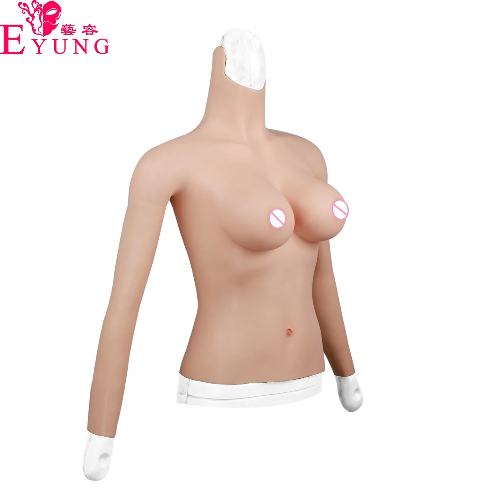 EYUNG With Arms Breast Prosthesis For Crossdresser Breast Forms Realistic Fake Boobs Tits Enhancer Crossdresser Drag Queen