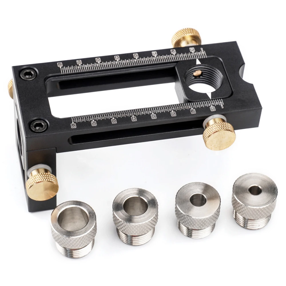 ALLSOME Woodworking 2 in 1 Drill Puncher Locator Cross Oblique Flat Head Puncher Screw Jig Bed Cabinet ScrewS Punch Locator 4.7
