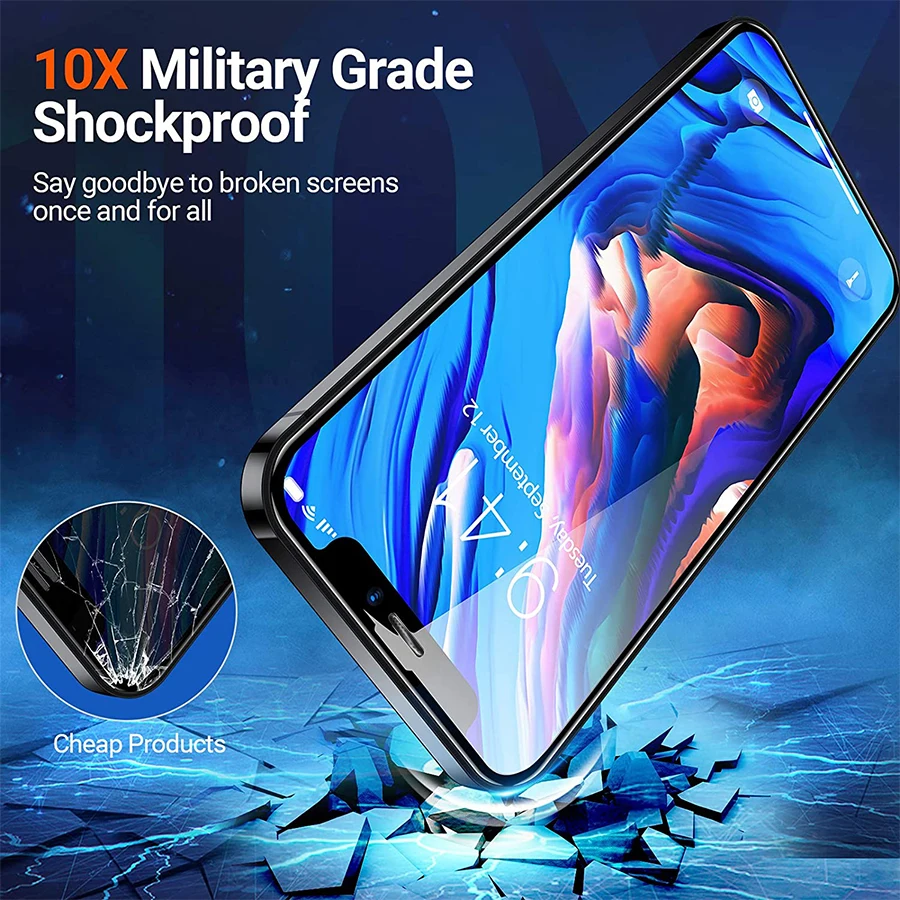 3 Pcs Film For iPhone 12 11 Pro X XS MAX XR Tempered Glass New Alloy Dust Net Glass For iPhone 14 13 Pro 15 Pro Screen Protector