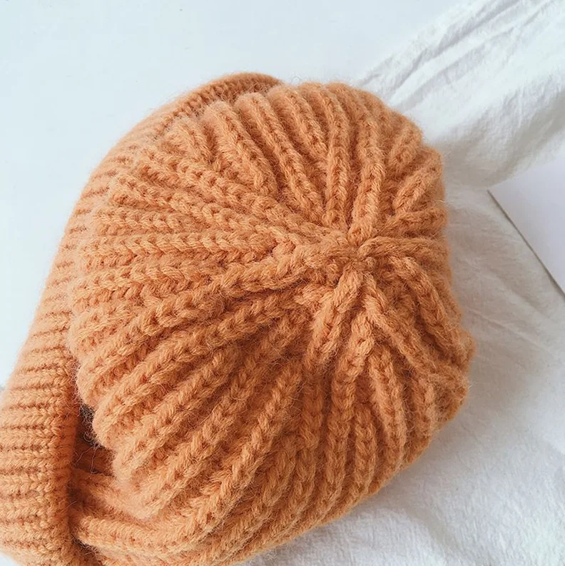 Candy Color Kids Hat For Girls Boys Autumn Winter Baby Beanie Kids Cap Elastic Warm Knitted Children Hats Solid Color Baby Hat