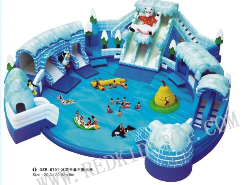 Durable Ice&Snow World Themed Outdoor Inflatable Castle HZ-20200802