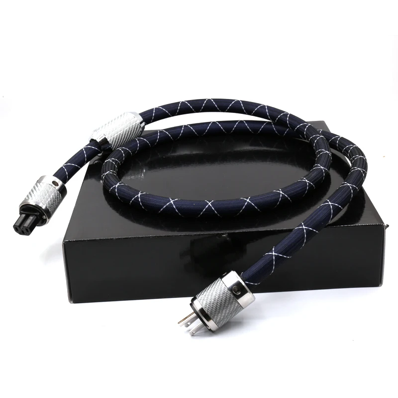 HiFi Furutech Nanoflux-18 Power Cable FI-E50 FI-50 (R) Plug Schuko Fever Audio Cable OCC Rhodium Carbon Fiber EU/US C15 Plug