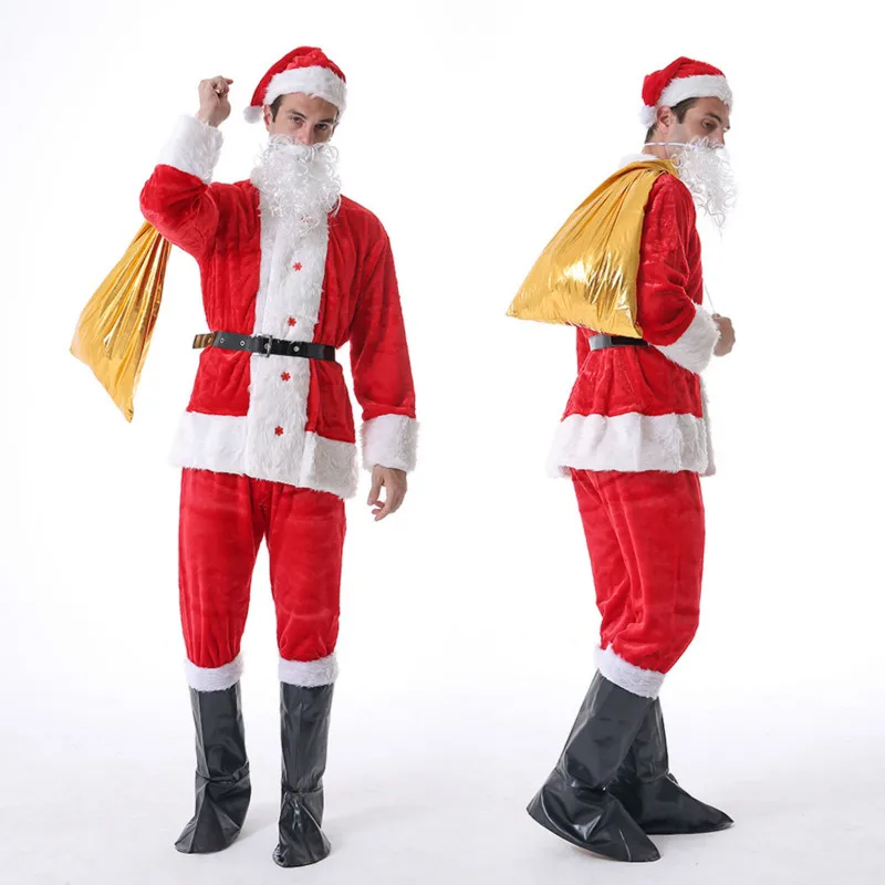 

Best-selling Christmas Carnival Party Performance Costume Suit Adult Santa Claus Role-playing Party Costume Halloween Costume