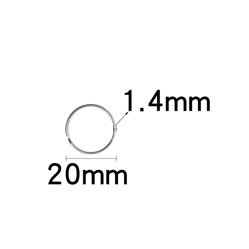 5–30 Stück 12–50 mm Edelstahl-Schlüsselanhänger, runder Schlüsselanhänger, geteilter Schlüsselanhänger, Schlüsselhalter für Schlüssel, doppelte geteilte Ringe