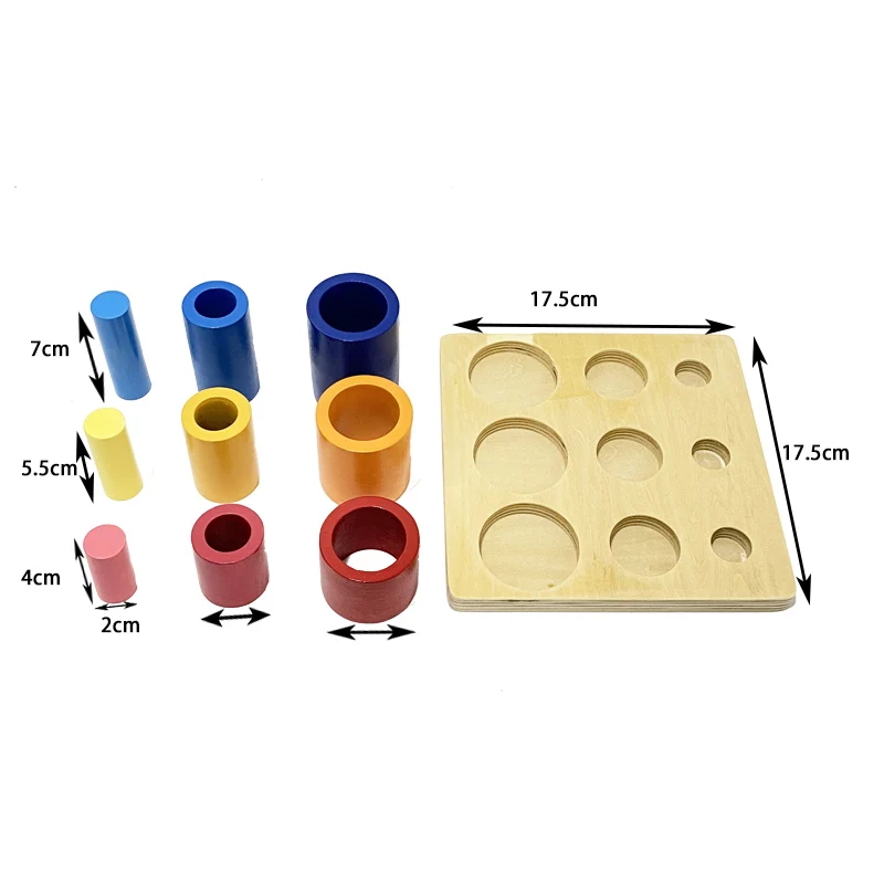 Montessori Drei Zylindrischen Leiter Frühen Lernen Kognitive Montessori Rund Leiter Montessori Spielzeug für Kleinkinder