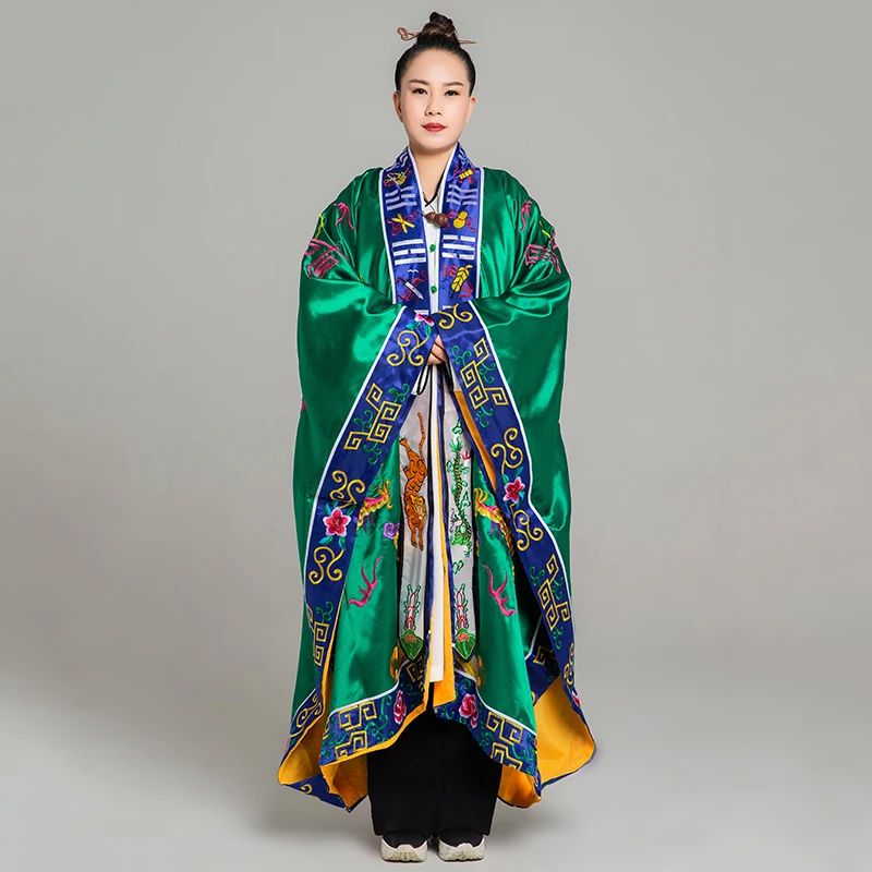 Wu Dang – robe Taoist en coton et soie, vêtements saoua Sutra, pour jeu de rôle, broderie, collection printemps et automne