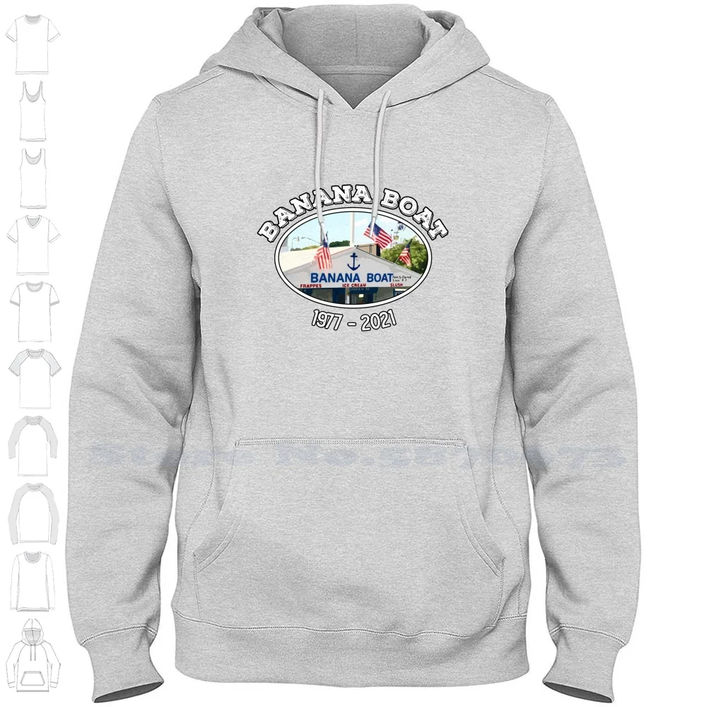 Ice Cream Long Sleeve Hoodie Sweatshirt Revere Beach Ice Cream Cafe Shop 43 Years 1977 2021 Boston Ma Massachusetts United