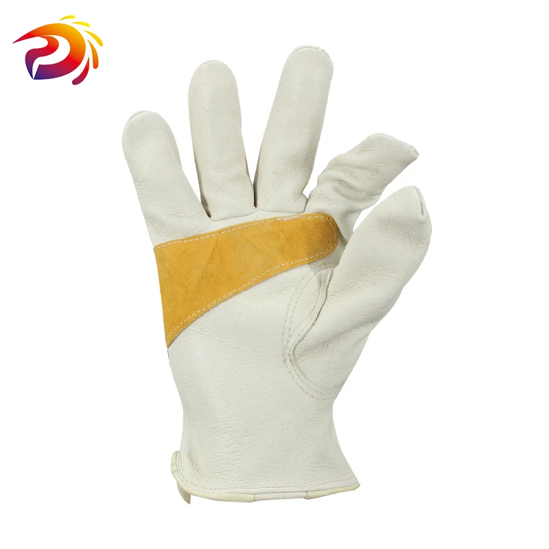 

Grain Pigskin Leather Glove Driver With Palm Patch, Gardening / Factory / General Work By Dian Shang