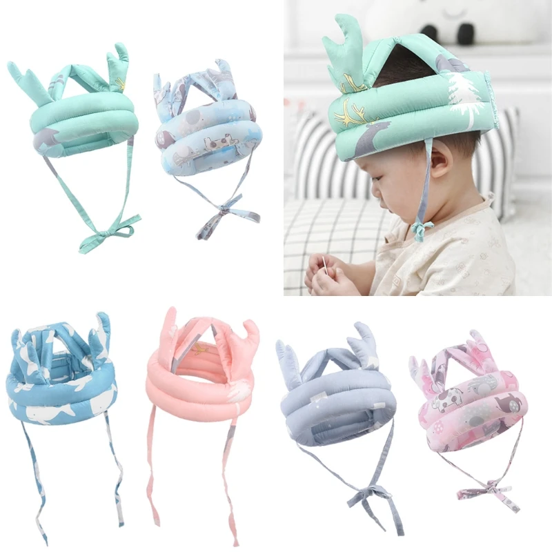 Baby Head Protector Hat Breathable Safety Helmet Anti-shock Head Adjustable Headguard for Toddlers Infant