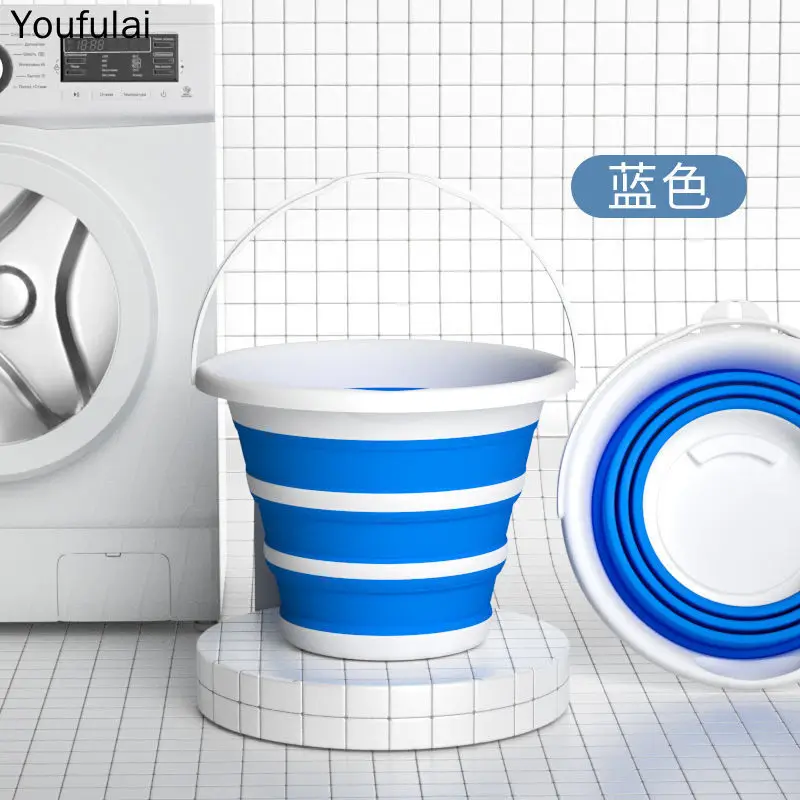 

14d,10L Новое Силиконовое ведро для рыбалки складное ведро для мытья автомобиля уличные рыболовные принадлежности 10L Ванная комната Кухонный лагерь ведра