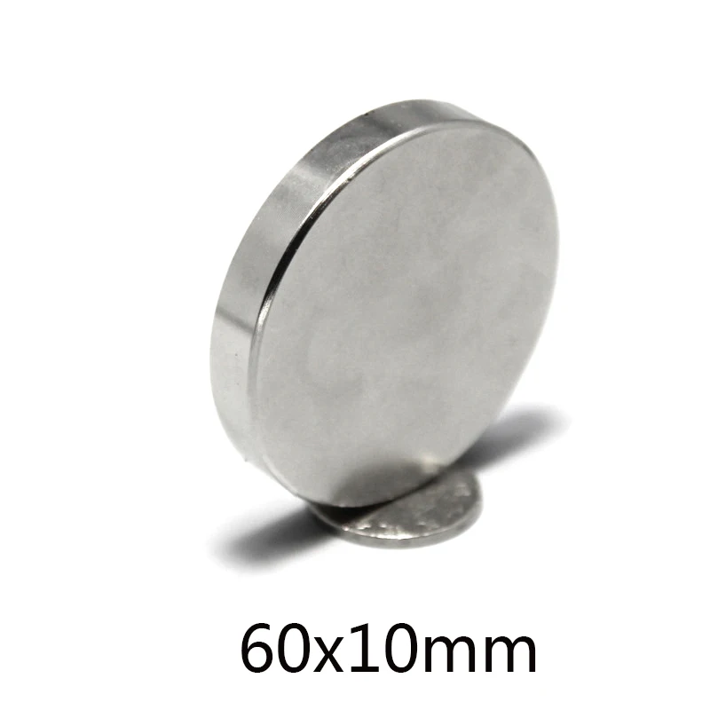 

1/2PCS N35 Big Round Magnets 60x10mm Neodymium Magnet Dia 60*10mm Permanent NdFeB Strong Powerful Magnetic